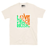 Love Peace Music - Guitar Vibes Short-Sleeve Unisex T-Shirt