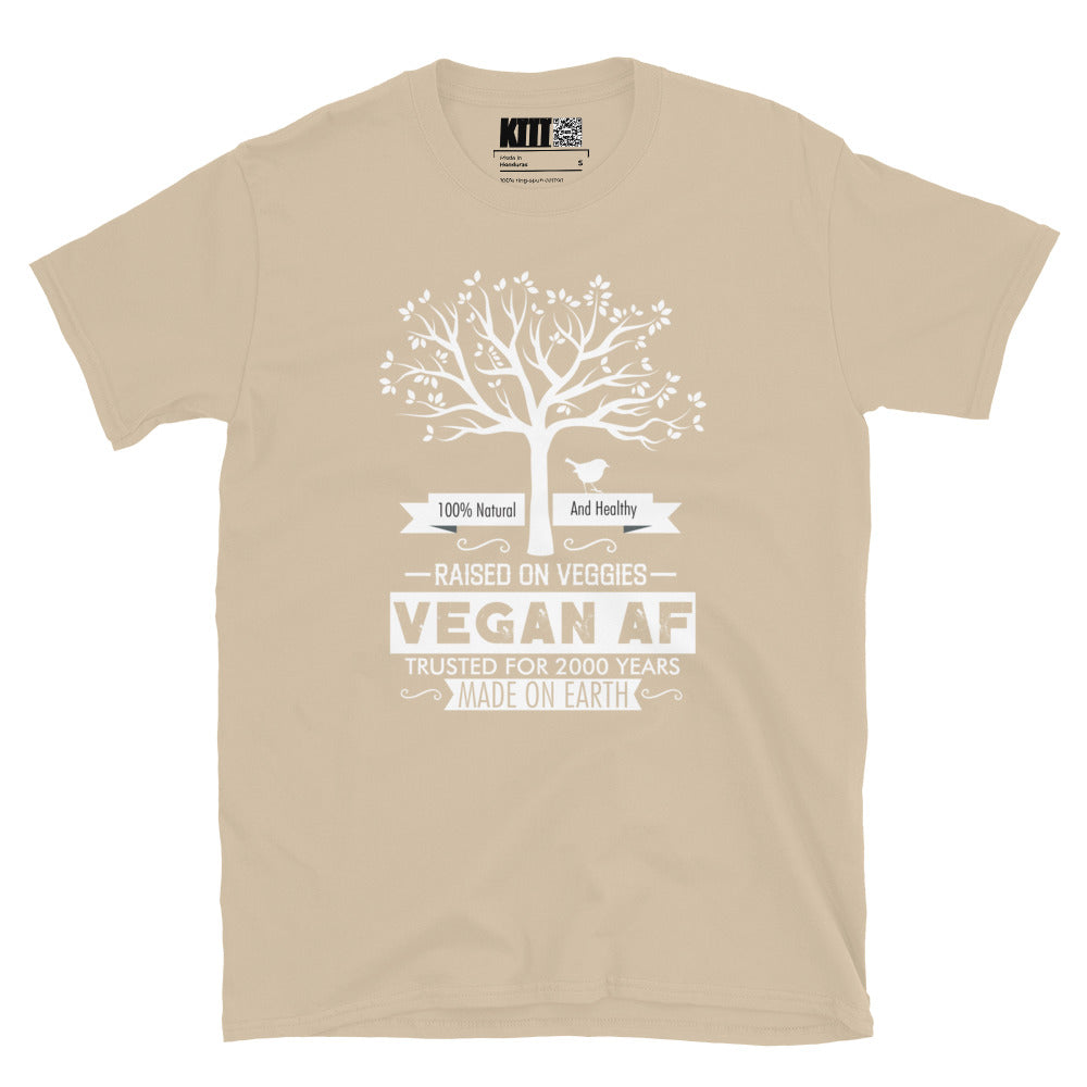 Vegan AF - Raised on Veggies Short-Sleeve Unisex T-Shirt