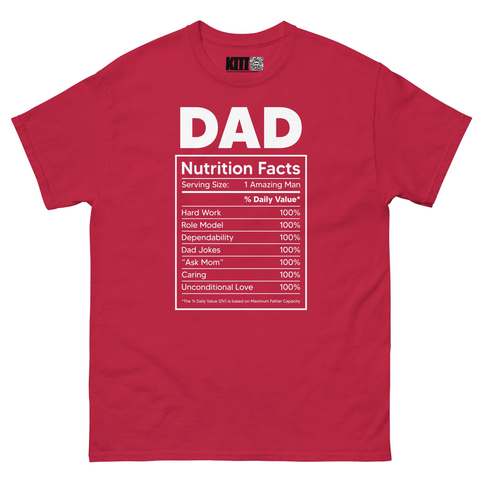 Dad Nutrition Facts Unisex Classic Tee