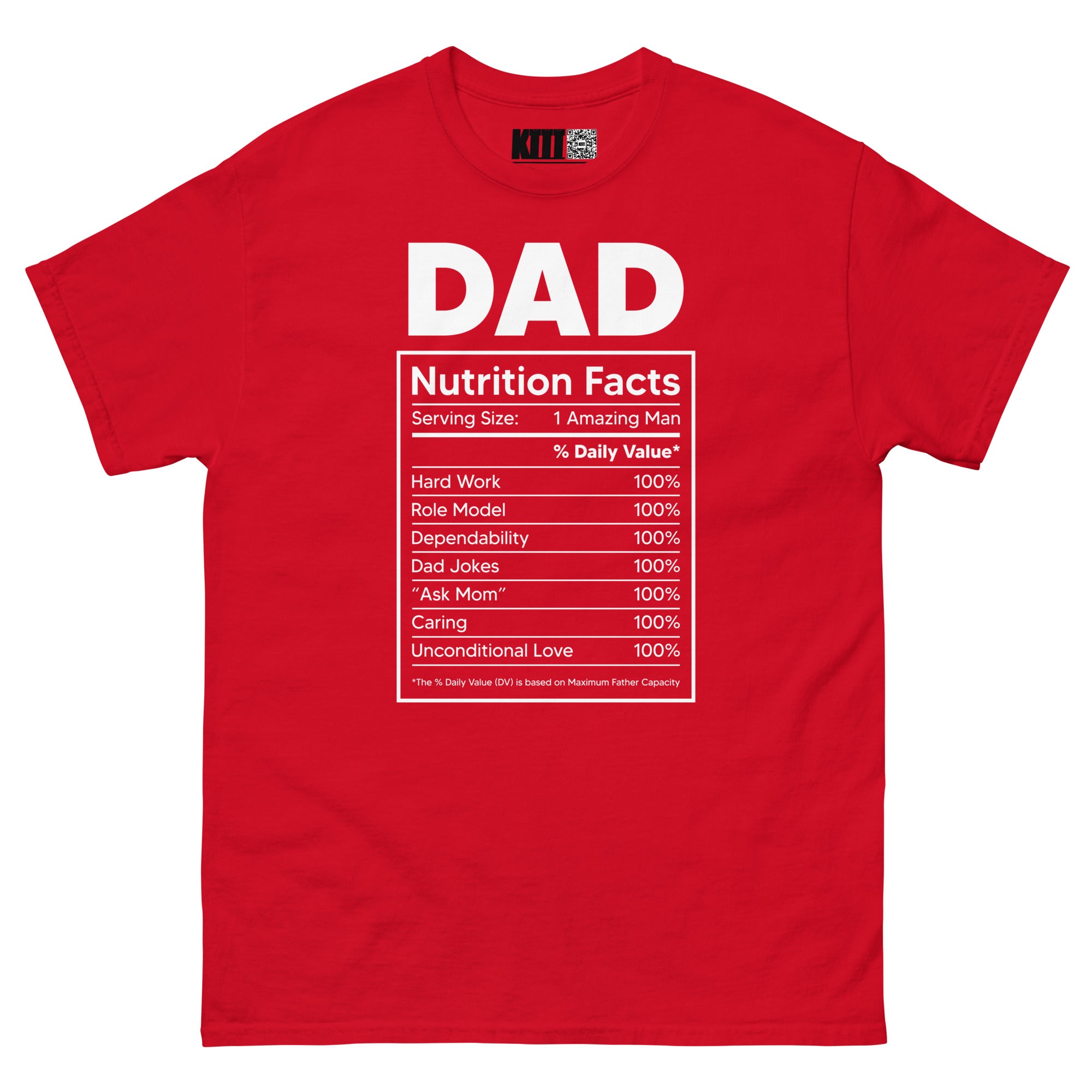 Dad Nutrition Facts Unisex Classic Tee