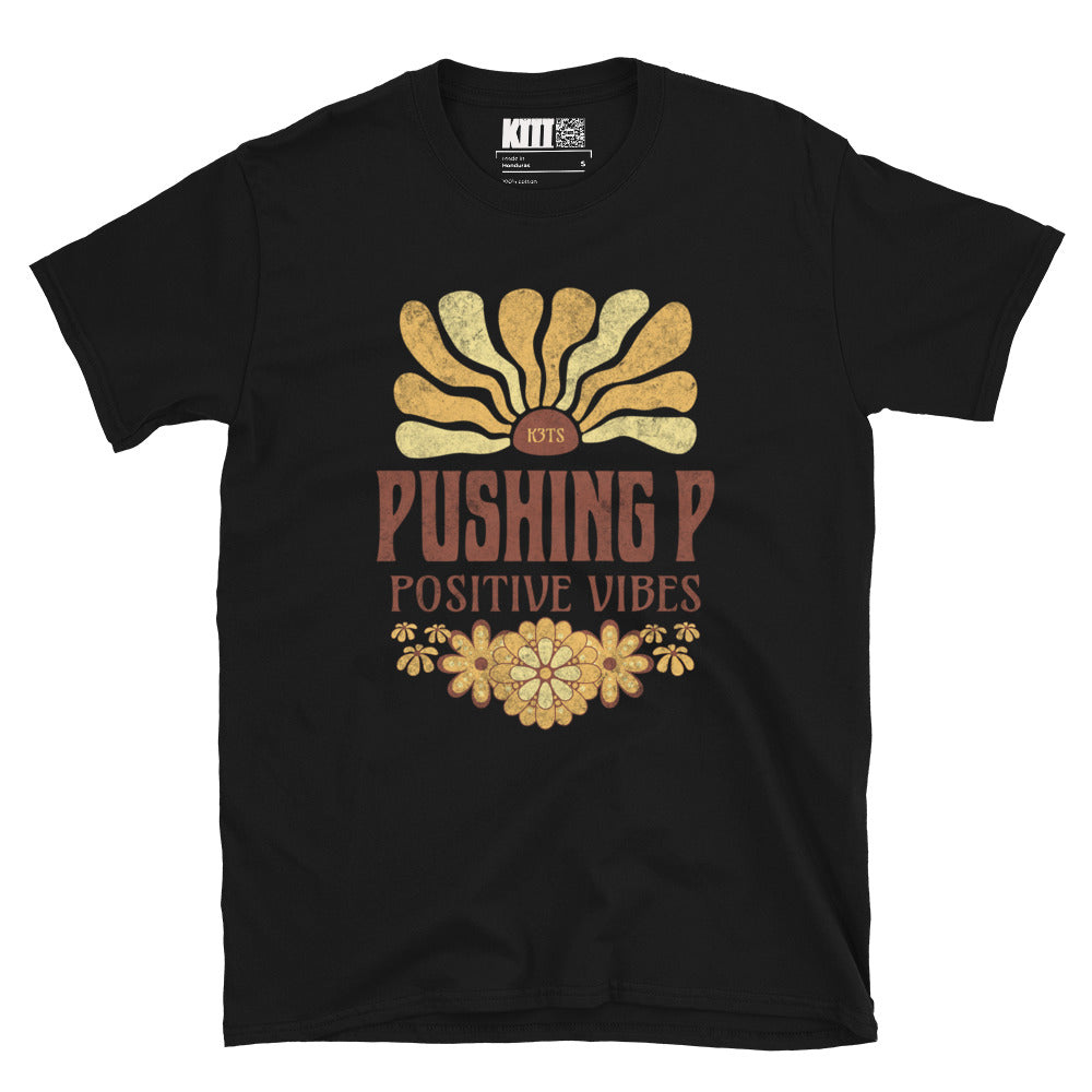 Pushin’ P - Positive Vibes Sunflower Short-Sleeve Unisex T-Shirt