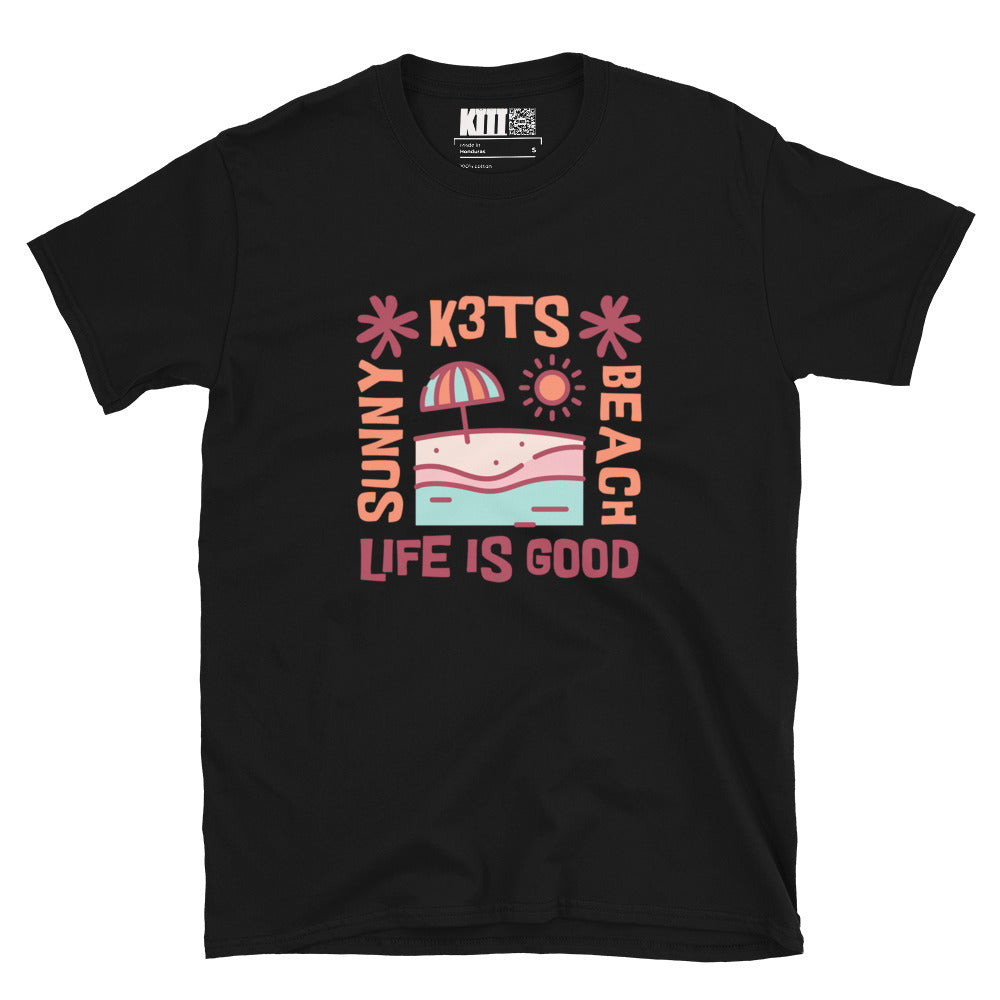 Life Is Good - K3T’s Sunny Beach Short-Sleeve Unisex T-Shirt