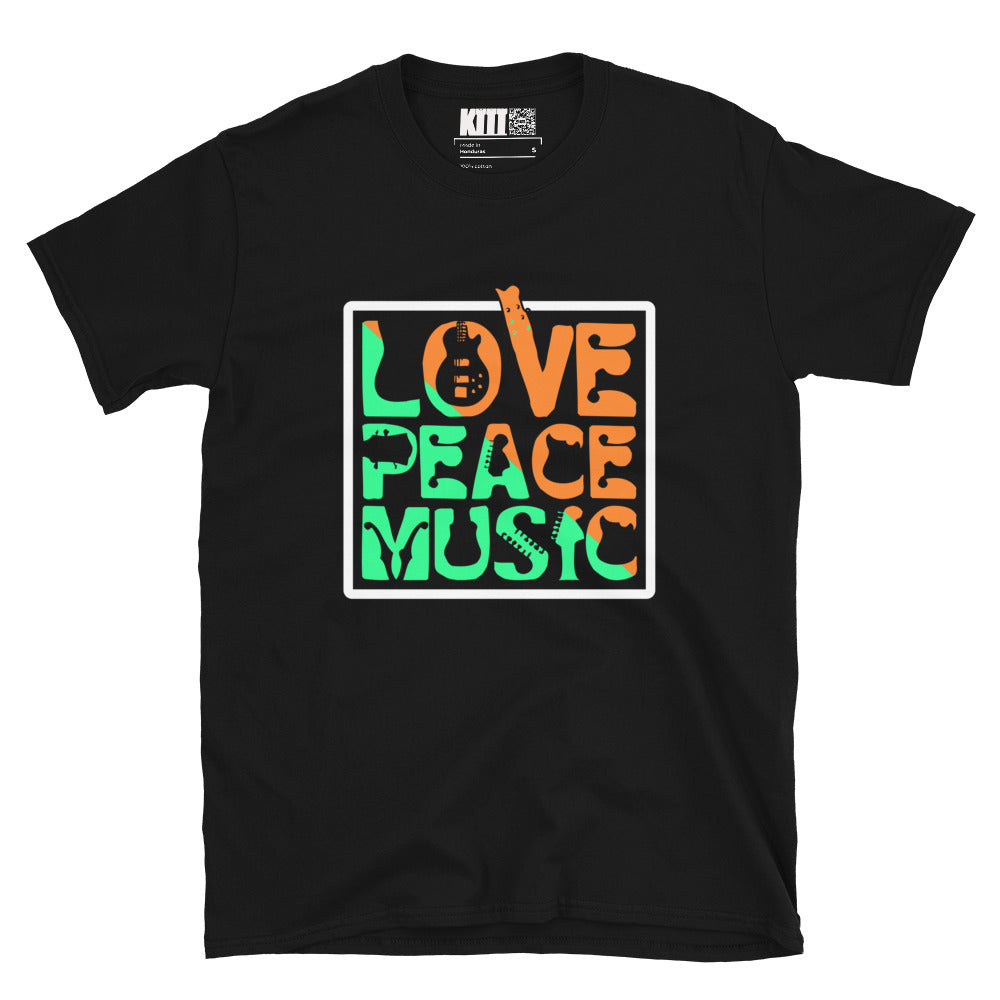 Love Peace Music - Guitar Vibes Short-Sleeve Unisex T-Shirt