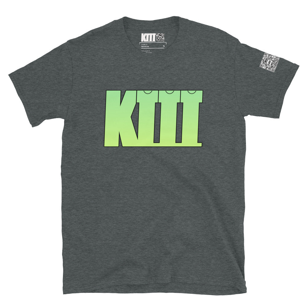 K3T’s Logo Tee – Green Gradient Edition Short-Sleeve Unisex T-Shirt