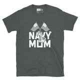 Navy Mom - Proudly Anchored Short-Sleeve Unisex T-Shirt
