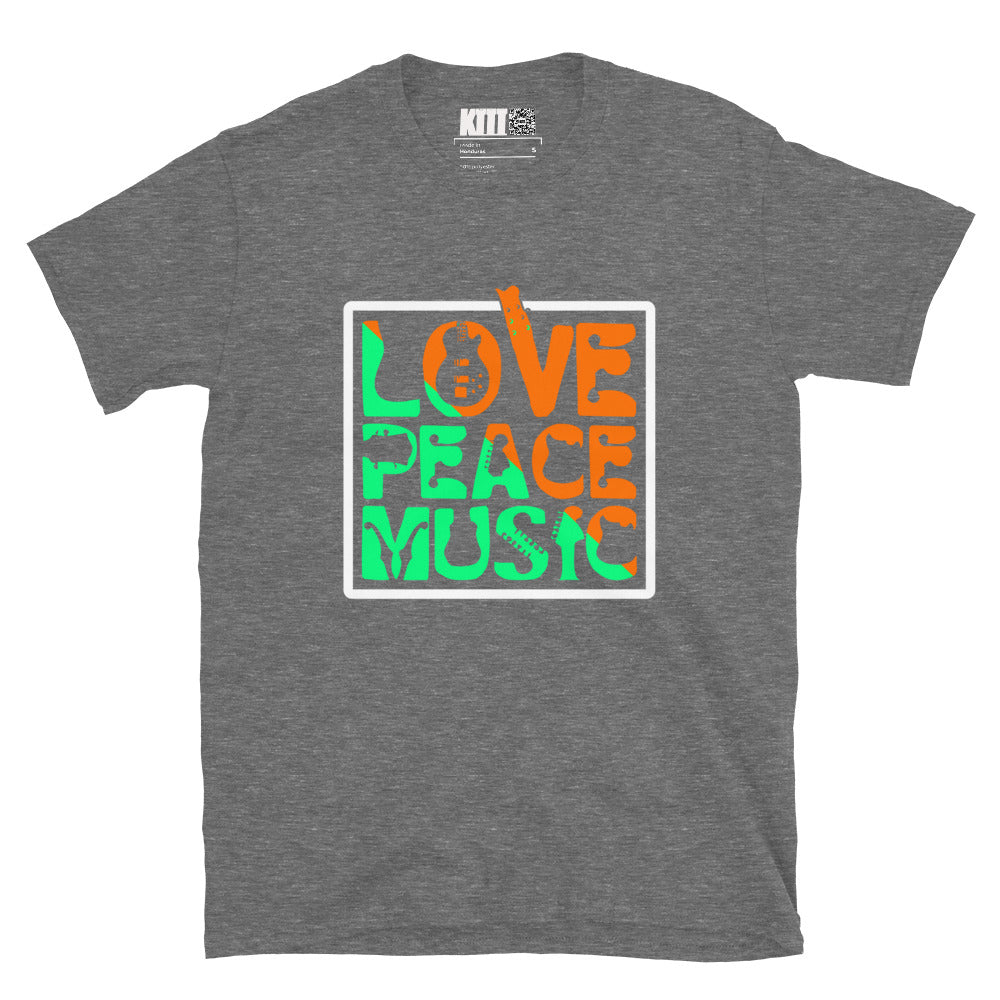 Love Peace Music - Guitar Vibes Short-Sleeve Unisex T-Shirt