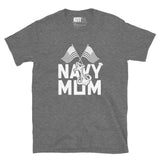 Navy Mom - Proudly Anchored Short-Sleeve Unisex T-Shirt