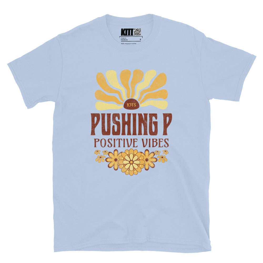 Pushin’ P - Positive Vibes Sunflower Short-Sleeve Unisex T-Shirt