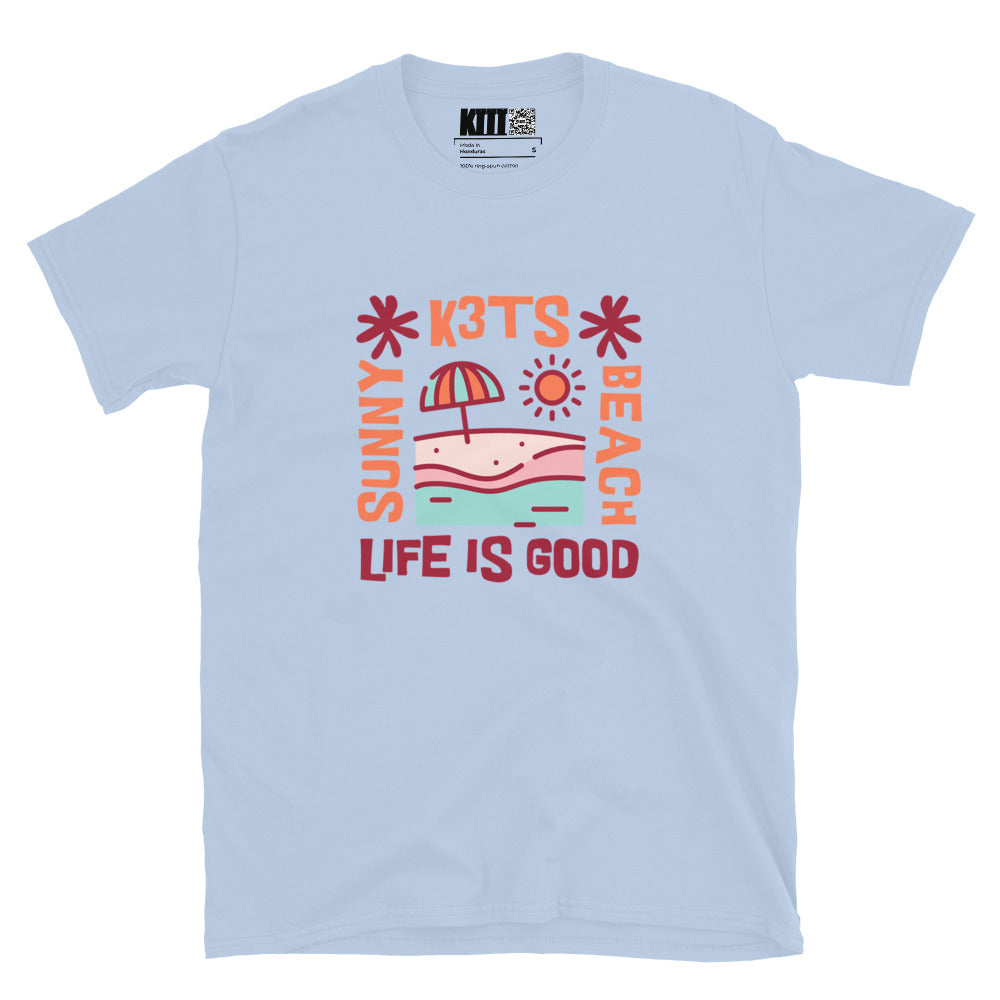 Life Is Good - K3T’s Sunny Beach Short-Sleeve Unisex T-Shirt