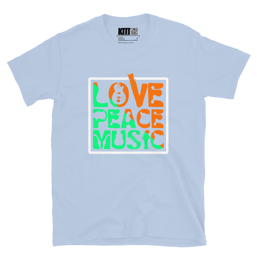 Love Peace Music - Guitar Vibes Short-Sleeve Unisex T-Shirt