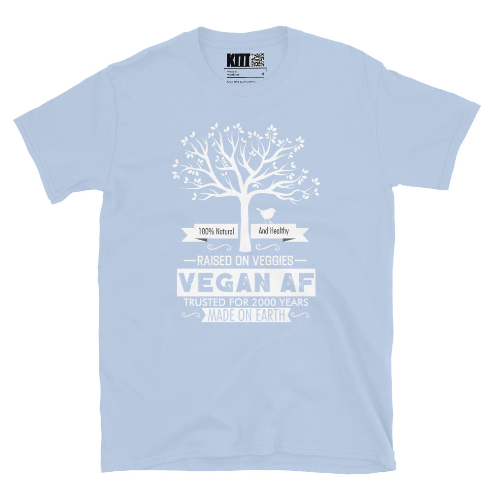 Vegan AF - Raised on Veggies Short-Sleeve Unisex T-Shirt