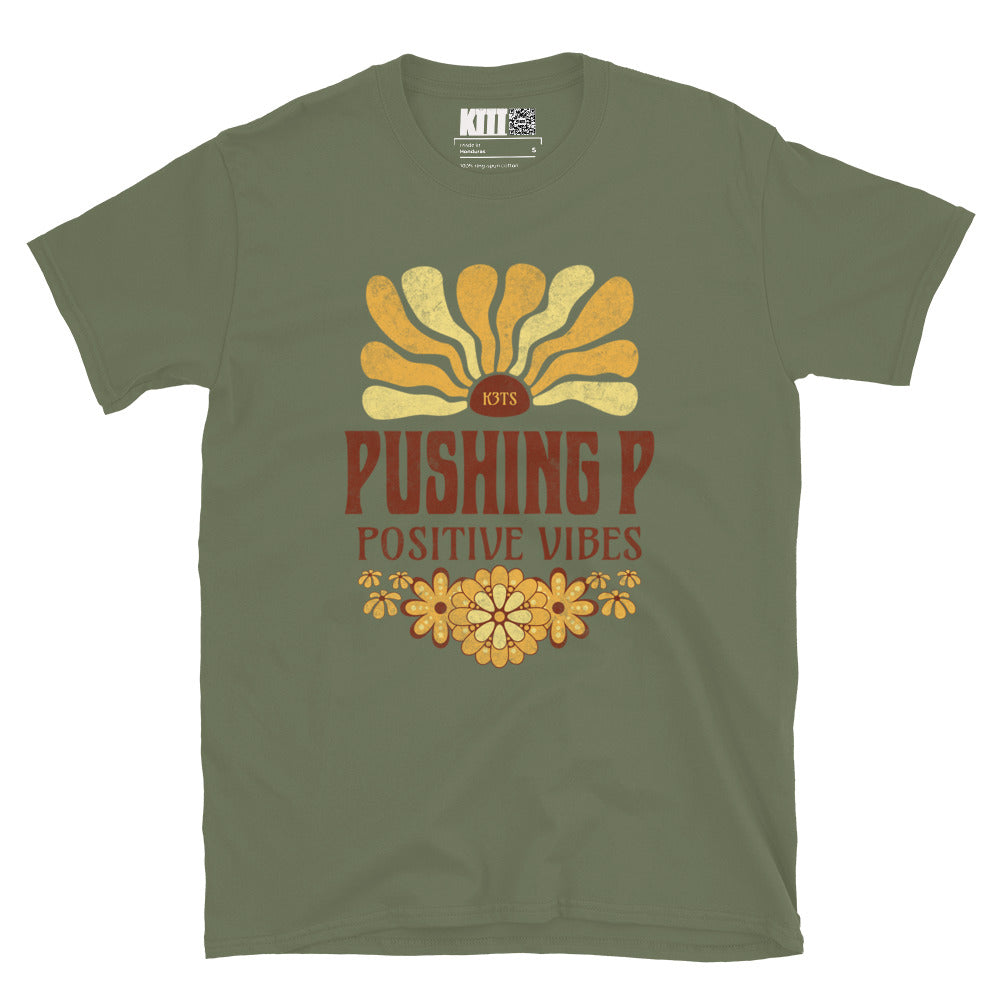 Pushin’ P - Positive Vibes Sunflower Short-Sleeve Unisex T-Shirt