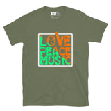 Love Peace Music - Guitar Vibes Short-Sleeve Unisex T-Shirt