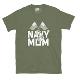 Navy Mom - Proudly Anchored Short-Sleeve Unisex T-Shirt
