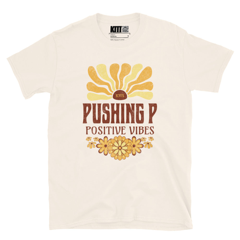 Pushin’ P - Positive Vibes Sunflower Short-Sleeve Unisex T-Shirt