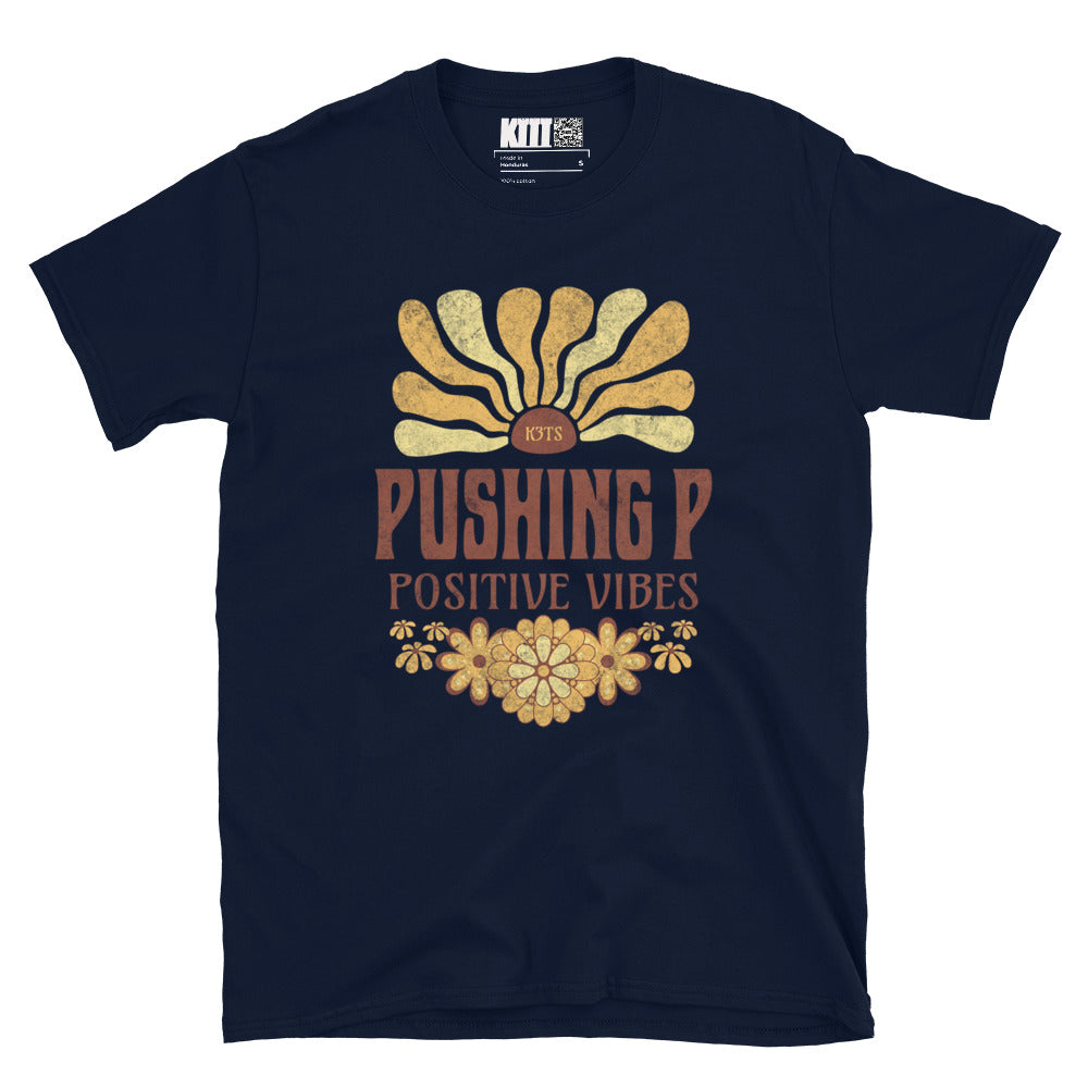 Pushin’ P - Positive Vibes Sunflower Short-Sleeve Unisex T-Shirt