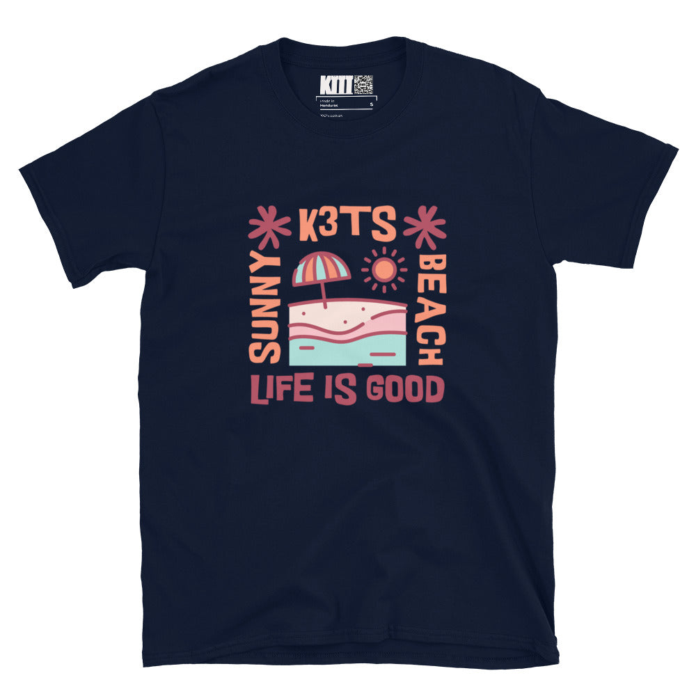 Life Is Good - K3T’s Sunny Beach Short-Sleeve Unisex T-Shirt