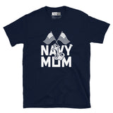 Navy Mom - Proudly Anchored Short-Sleeve Unisex T-Shirt
