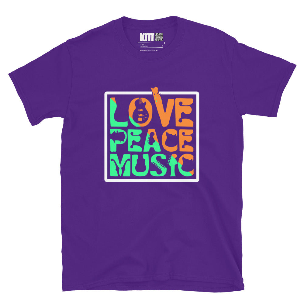 Love Peace Music - Guitar Vibes Short-Sleeve Unisex T-Shirt