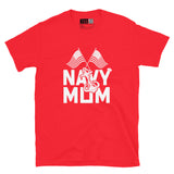 Navy Mom - Proudly Anchored Short-Sleeve Unisex T-Shirt