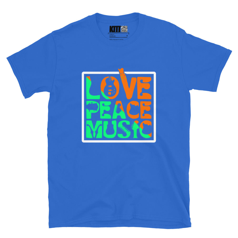 Love Peace Music - Guitar Vibes Short-Sleeve Unisex T-Shirt