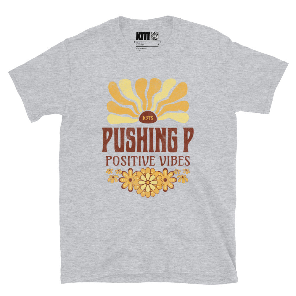 Pushin’ P - Positive Vibes Sunflower Short-Sleeve Unisex T-Shirt