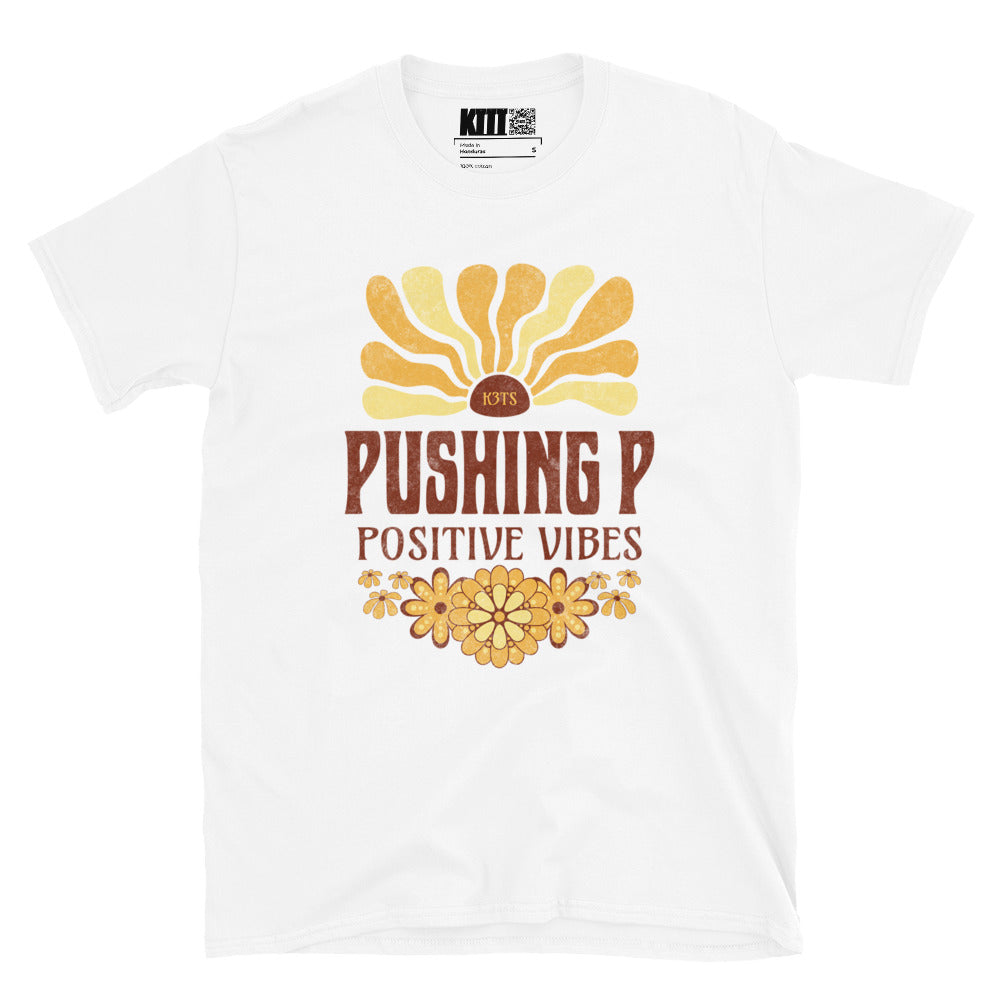 Pushin’ P - Positive Vibes Sunflower Short-Sleeve Unisex T-Shirt