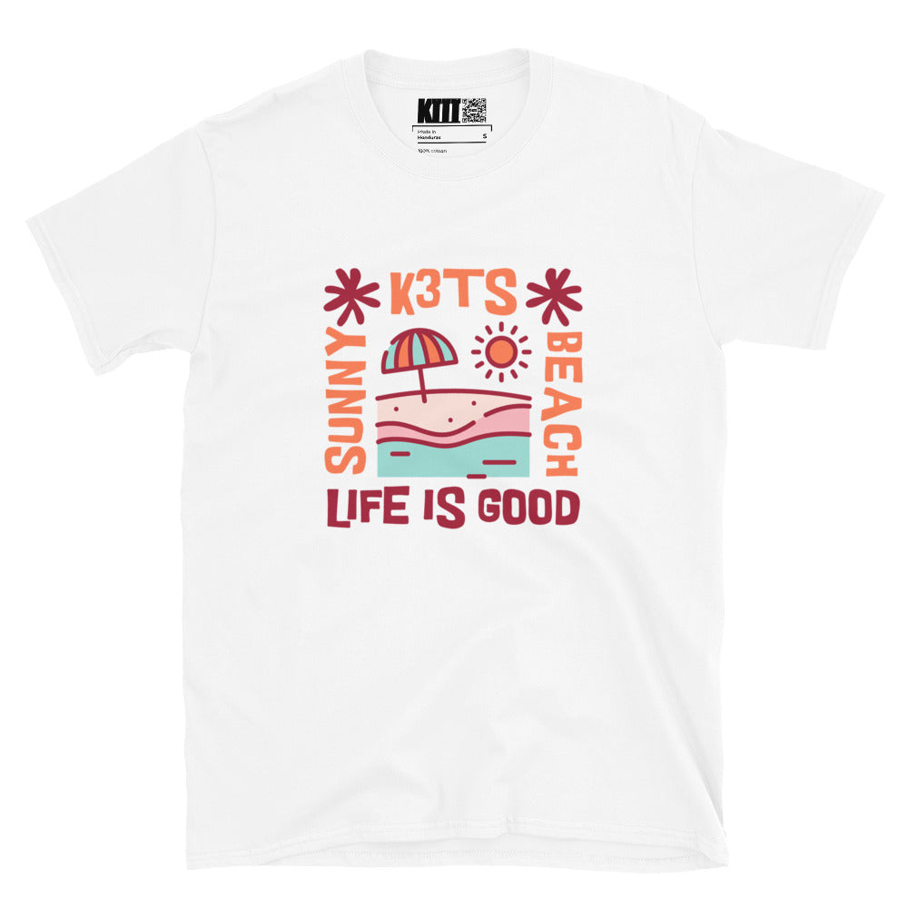 Life Is Good - K3T’s Sunny Beach Short-Sleeve Unisex T-Shirt