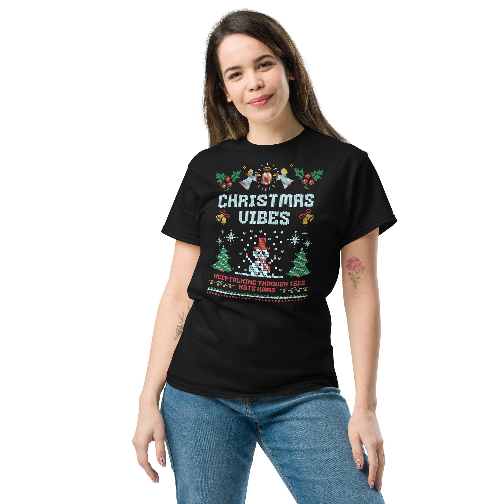 Christmas Vibes Snowman - Unisex Classic Tee